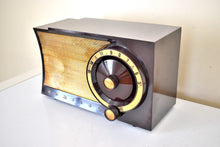 Load image into Gallery viewer, Mocha Brown and Gold 1956 Admiral 5T32 AM Vacuum Tube Radio Rare Model Rare Color Sounds Great!