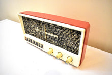 Load image into Gallery viewer, Coral Red 1959 Arvin Model 2585 Vacuum Tube AM Radio Clean and Gorgeous Looking and Sounding!