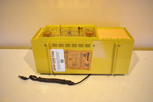 Mellow Yellow Mid Century Vintage Retro 1958 Admiral 296 Vacuum Tube AM Clock Radio Sounds Great! Rare Color!