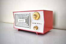 Load image into Gallery viewer, Coral Pink 1955 Admiral Model 5C45N AM Vacuum Tube Radio Excellent Condition! Sounds Great! Great Looking Design!