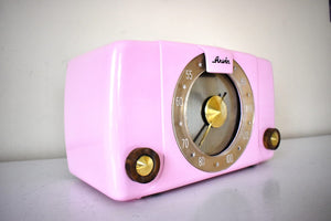 Barbara Ann Pink 1950 Arvin Model 451T Vacuum Tube Radio Sounds Great Whiz Bang Illuminated Tuning Ring!