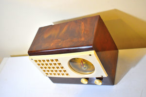 Butterscotch Honey Gold Catalin 1946 Emerson Model 520 Vacuum Tube AM Radio Sounds Great! Excellent Condition!