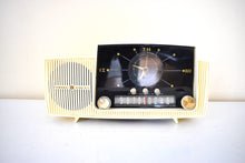 Load image into Gallery viewer, Bluetooth Ready To Go - Alpine White 1959 General Electric Model 912 Vacuum Tube AM Clock Radio Excellent Shape! Sounds Fantastic!