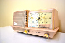 Load image into Gallery viewer, Powder Pink 1960 GE General Electric Model C-428 AM Vintage Radio Excellent Condition! Sounds Great!