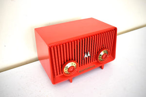 Siren Red 1956 Motorola Model 56R AM Vacuum Tube Radio Loud and Clear Sounding Banshee!