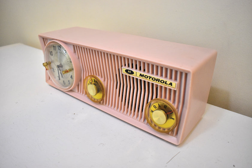 クールミントグリーン 1957年モトローラモデル 5C25GW 真空管AM時計