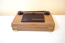 Load image into Gallery viewer, Saddle Tan 1955 Motorola Model 55B1 AM Portable Vacuum Tube Radio Sounds Great! Excellent Condition!