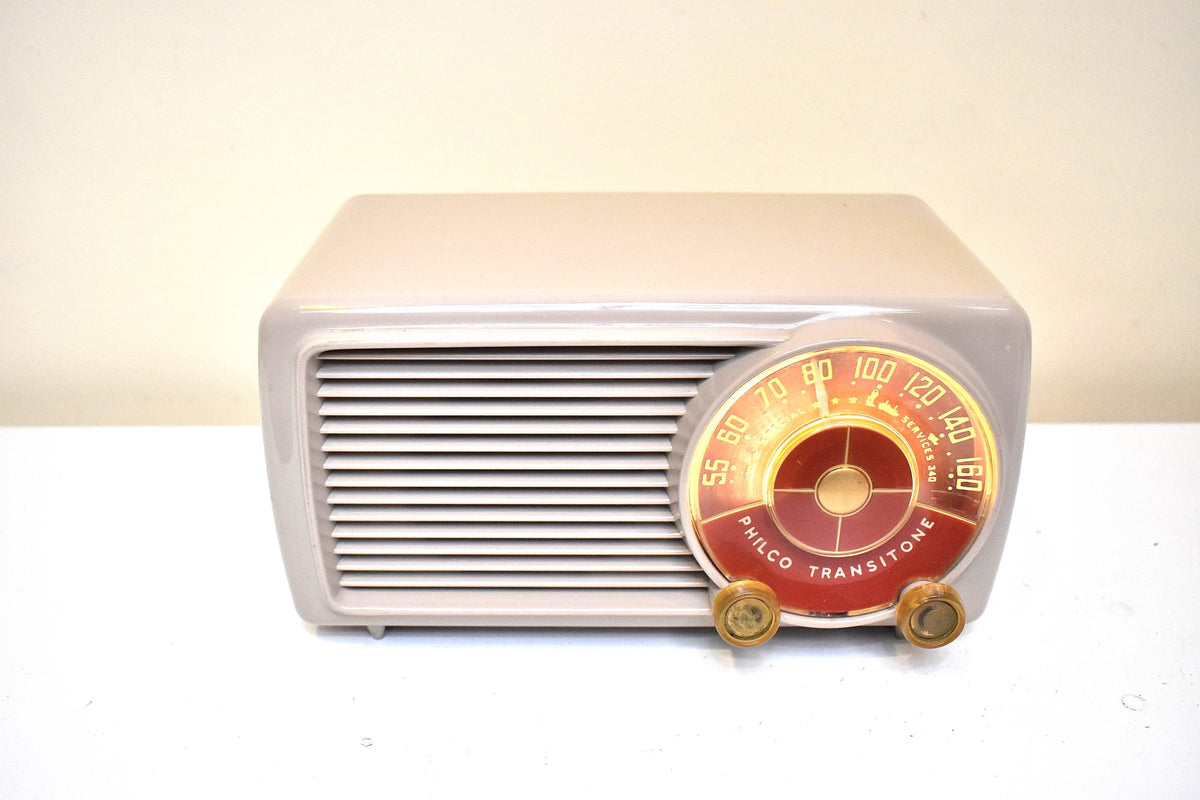 Taupe Tan 1953 Philco Transitone Model 53-561 AM Vacuum Tube Radio
