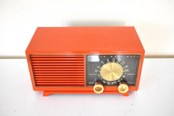 Mandarin Orange 1954 Philco Model B574 Vacuum Tube Radio Awesome