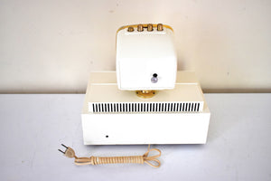 Aura White 1959 Philco Predicta Model H765-124 Vacuum Tube AM Clock Radio Awesome!