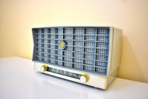 Slate Gray Vintage 1953 RCA Victor Model 6-XD-5 "The Glendon" Vacuum Tube Radio Dual Speaker Sounds and Looks Great!