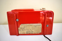 Load image into Gallery viewer, Cubist Red 1954 RCA Victor Model 6-X-8B AM Vacuum Tube Radio Looks Great Sounds Marvelous! Excellent Plus Condition!