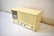 Load image into Gallery viewer, Bluetooth Ready To Go - Linen Ivory 1965 Zenith Model A-402W AM FM Solid State Transistor Radio Sounds Great!