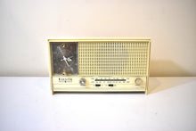 Load image into Gallery viewer, Bluetooth Ready To Go - Linen Ivory 1965 Zenith Model A-402W AM FM Solid State Transistor Radio Sounds Great!