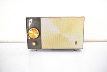 Load image into Gallery viewer, Bluetooth Ready To Go - Taupe and Tan Beauty 1960 Zenith Model F512 AM Vacuum Tube Radio Sounds Fantastic Cute MCM Looking Number!