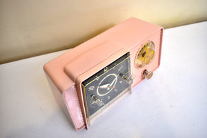 Chiffon Pink 1958 GE General Electric Model C-406B AM Vintage Vacuum Tube Radio Excellent Condition Sounds Great!