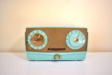 Load image into Gallery viewer, Sage Green and Gold Westinghouse 1959 Model H445T5A AM Vacuum Tube Radio Rare Model! Excellent Sounding!