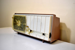Bluetooth Ready To Go - Caramel Tan Vintage 1957 RCA Victor Model 1-C-3EK AM Vacuum Tube Radio Sounds Great! Excellent Condition!