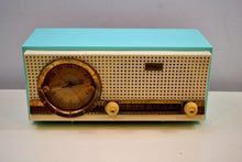 Load image into Gallery viewer, Chalfonte Blue Retro Jetsons 1960 Truetone D2801 Tube AM Clock Radio Totally Restored! - [product_type} - Truetone - Retro Radio Farm
