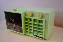 Load image into Gallery viewer, Mist Green Mid Century Retro Jetsons 1957 Arvin 5561 Tube AM Clock Radio Totally Restored! - [product_type} - Arvin - Retro Radio Farm