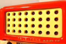 Load image into Gallery viewer, SOLD! May 28, 2014 - FIRE ENGINE RED Rare Art Deco Retro 1947-49 TELE TONE AM Tube Radio Works! Wow! - [product_type} - Teletone - Retro Radio Farm