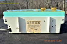 Load image into Gallery viewer, SOLD! - Dec 9, 2015 - BELLS AND WHISTLES Mint Green Retro Jetsons Vintage 1961 Arvin Model 51R56 AM Tube Clock Radio Amazing! - [product_type} - Arvin - Retro Radio Farm
