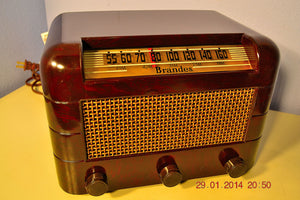 SOLD! - Oct 31, 2014 - BEAUTIFUL PRISTINE Rare Art Deco Retro 1946-48 BRANDES AM Tube Radio Works! Wow!