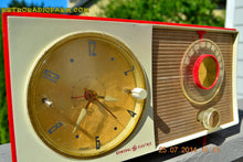 Load image into Gallery viewer, SOLD! - Oct 12, 2014 - CORVETTE RED AND WHITE Retro Jetsons Late 50&#39;s early 60&#39;s General Electric GE Tube AM Clock Radio WORKS! - [product_type} - General Electric - Retro Radio Farm