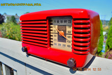 Load image into Gallery viewer, SOLD! - Oct 7, 2014 LIPSTICK RED Vintage Deco Retro 1947 Philco Transitone 46-200 AM Bakelite Tube Radio Works! Wow! - [product_type} - Philco - Retro Radio Farm