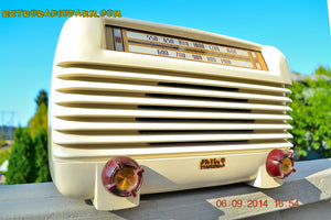 SOLD! - Oct  2, 2014 - ART DECO Ivory 1947 Philco Model PT-4 Bakelite Tube AM Radio WORKS! - [product_type} - Philco - Retro Radio Farm