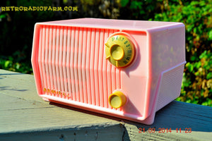 SOLD! - Sept 28, 2014 - BABY GIRL PINK Retro Jetsons Vintage 1959 Admiral 4L2A Tube AM Radio WORKS!