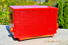 Load image into Gallery viewer, SOLD! - Dec 11, 2014 - WILD CHERRY Retro Jetsons Vintage 1955 Sylvania Model 1102 AM Tube Radio With Speakerphone! - [product_type} - Sylvania - Retro Radio Farm