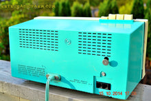 Load image into Gallery viewer, SOLD! - Dec 4, 2014 - AQUA and White Retro Jetsons Vintage 1958 General Electric C-451B AM Tube Clock Radio WORKS! - [product_type} - General Electric - Retro Radio Farm