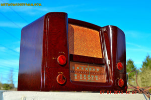 SOLD! - Oct 17, 2015 - ART DECO 1948 Stromberg Carlson Model 1204 AM/FM Brown Swirly Marbled Bakelite Tube Radio Totally Restored! - [product_type} - Stromberg Carlson - Retro Radio Farm