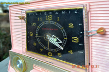 Load image into Gallery viewer, SOLD! - Aug 19, 2015 - POWDER PINK Retro Jetsons Vintage 1957 RCA Victor Model 1-RD-63 AM Tube Clock Radio Totally Restored! - [product_type} - RCA Victor - Retro Radio Farm