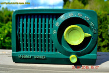 Load image into Gallery viewer, SOLD! - July 28, 2015 - BEAUTIFUL Art Deco Rare Retro Green 1952 Stewart Warner 9160H Tube AM Radio Totally Restored! - [product_type} - Stewart Warner - Retro Radio Farm