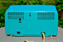 Load image into Gallery viewer, SOLD! - Aug 5, 2015 - Aqua and White Retro Jetsons 1956 RCA Victor 9-C-7LE Tube AM Clock Radio Totally Restored! - [product_type} - RCA Victor - Retro Radio Farm