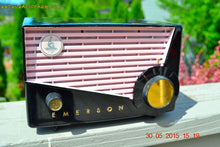 Load image into Gallery viewer, SOLD! - June 10, 2015 - AWESOME Black and Pink Retro Vintage 1957 Emerson 851 AM Tube Radio Totally Restored! - [product_type} - Emerson - Retro Radio Farm