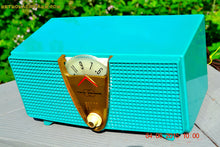 Load image into Gallery viewer, SOLD! - Dec 3, 2015 - AQUAMARINE Twin Speaker Retro Vintage 1959 Philco Model E-816-124 AM Tube Radio Totally Restored! - [product_type} - Philco - Retro Radio Farm