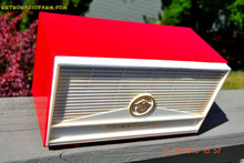 Load image into Gallery viewer, SOLD! - Dec 8, 2016 - BLUETOOTH MP3 READY - Red and White Mid Century Retro Jetsons 1957 Truetone Model DC2854 Tube AM Radio Works! - [product_type} - Truetone - Retro Radio Farm