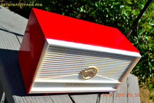 Load image into Gallery viewer, SOLD! - Dec 8, 2016 - BLUETOOTH MP3 READY - Red and White Mid Century Retro Jetsons 1957 Truetone Model DC2854 Tube AM Radio Works! - [product_type} - Truetone - Retro Radio Farm