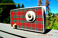 Load image into Gallery viewer, SOLD! - Sept 9, 2015 - MAD FOR PLAID! Mid Century Retro Vintage 1956 Westinghouse H503T5A Tube AM Radio WORKS! - [product_type} - Westinghouse - Retro Radio Farm