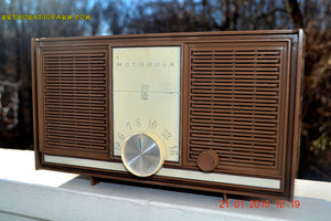 SOLD! - Feb 6, 2017 - TAN Mid Century Retro Jetsons Vintage 1965 Motorola AC80BN AM Tube Radio Works! - [product_type} - Motorola - Retro Radio Farm