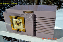 Load image into Gallery viewer, SOLD! - Feb 20, 2016 - BLUETOOTH MP3 Ready - Lavender Taupe Mid Century Vintage 1948 Telechron Model 8H67 Tube AM Clock Radio Works Great! - [product_type} - General Electric - Retro Radio Farm