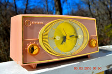 Load image into Gallery viewer, SOLD! - Oct 22, 2016 - PINK CYCLOPIC Vintage Mid Century Retro Jetsons 1957 Bulova Model 140 Tube AM Clock Radio WORKS! - [product_type} - Bulova - Retro Radio Farm