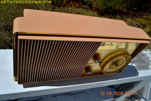 SOLD! - Dec 2, 2019 - MAUVE PINK Retro Mid Century Jetsons Vintage 1962 Arvin Model 2585 AM FM Tube Radio Amazing! - [product_type} - Arvin - Retro Radio Farm