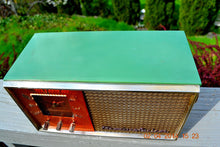 Load image into Gallery viewer, SOLD! - May 28, 2014 - BEAUTIFUL GREEN AND COPPER Retro Jetsons 1950&#39;s Stromberg Carlson C-5 Tube AM Clock Radio WORKS! - [product_type} - Stromberg Carlson - Retro Radio Farm