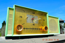Load image into Gallery viewer, SOLD! - April 22, 2014 - BEAUTIFUL PASTEL GREEN Retro Jetsons 1959 Admiral 298 Tube AM Clock Radio WORKS! - [product_type} - Admiral - Retro Radio Farm