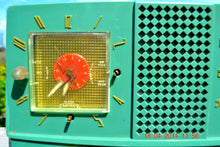 Load image into Gallery viewer, SOLD! - Dec 30, 2014 - GUMBY GREEN Retro Jetsons 1955 Westinghouse H-385T5 Tube AM Clock Radio WORKS! - [product_type} - Westinghouse - Retro Radio Farm