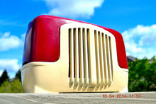 Load image into Gallery viewer, SOLD! - Sept 22, 2014 - BEAUTIFUL Burgundy Ivory Retro Vintage Deco 1947 Sonora WJU-253 Tube Radio Works - [product_type} - Sonora - Retro Radio Farm